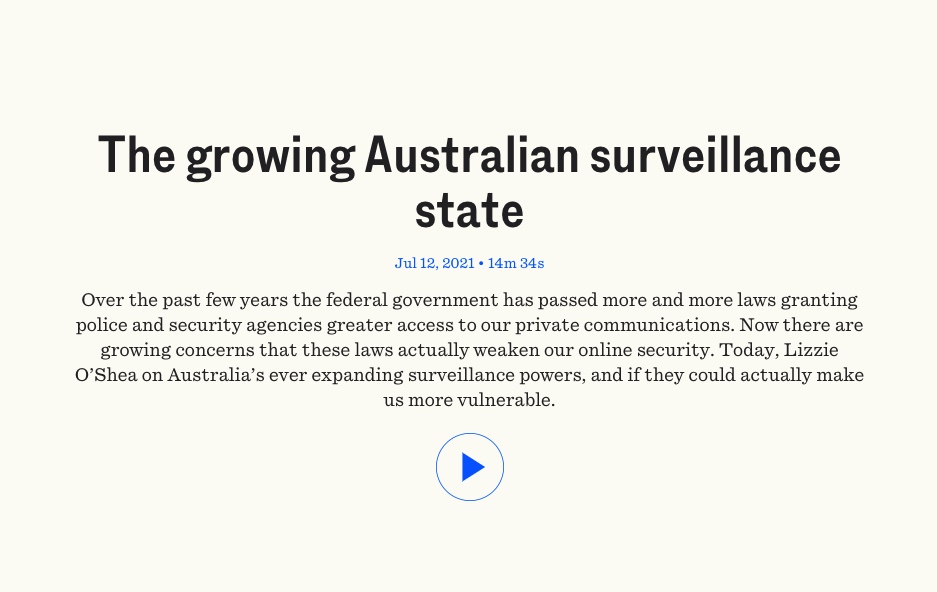 The growing Australian surveillance state
